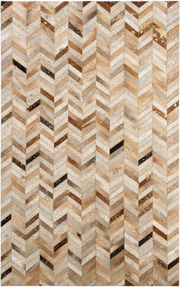 Detail image of 5' 1 x 8' 1 Cowhide - Patchwork Rug