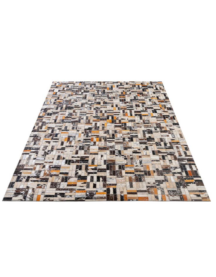Detail image of 4' 11 x 7' 10 Cowhide - Patchwork Rug