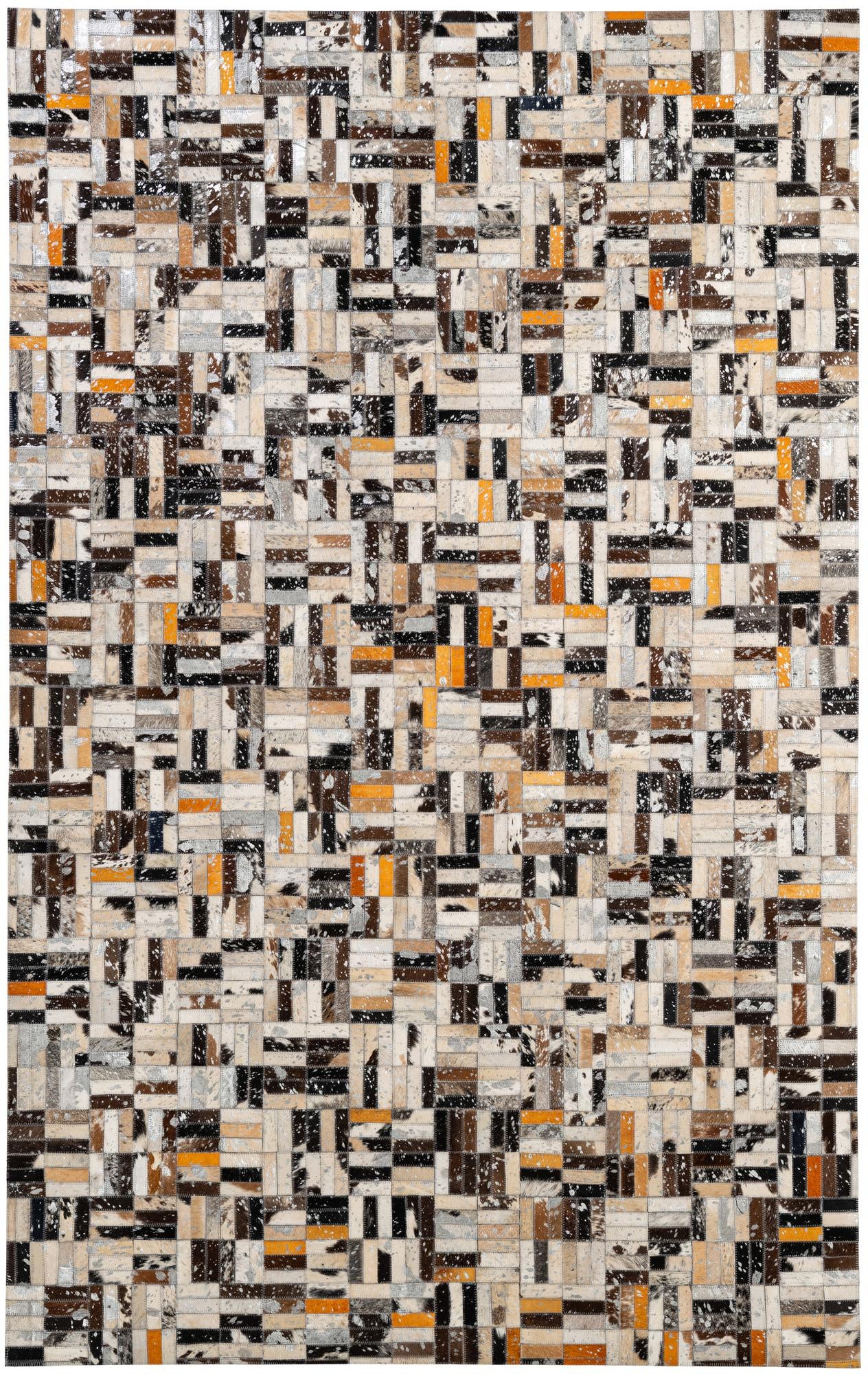 4' 11 x 7' 10 Cowhide - Patchwork Rug