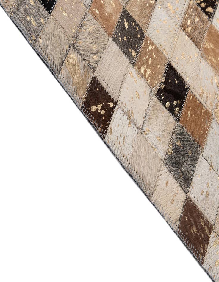 Detail image of 5' 1 x 8' 1 Cowhide - Patchwork Rug