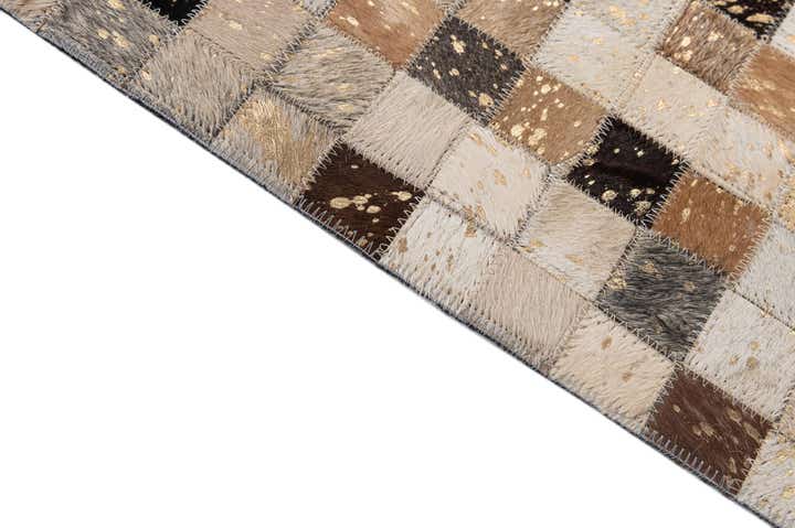 5' 1 x 8' 1 Cowhide - Patchwork Rug