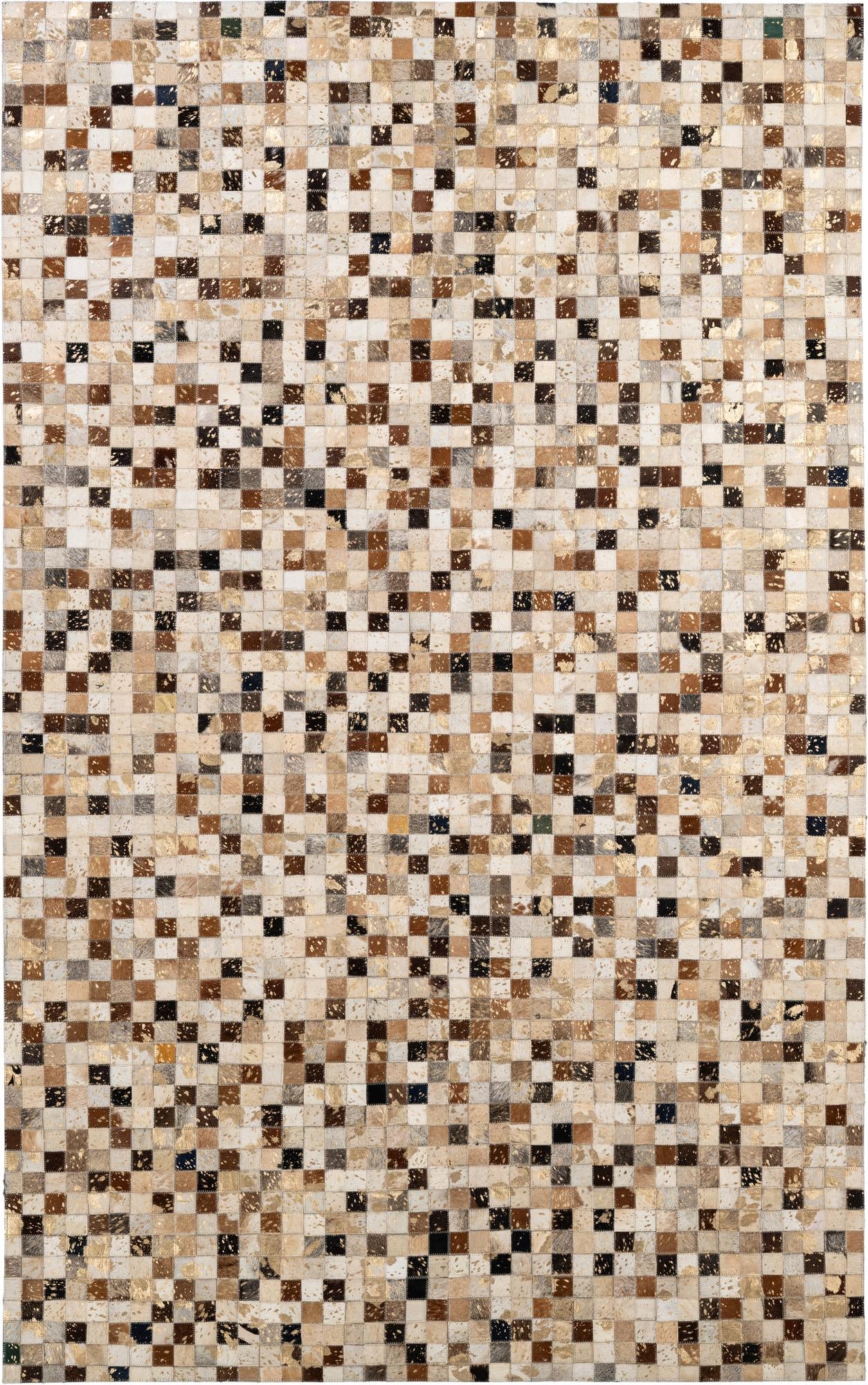 5' 1 x 8' 1 Cowhide - Patchwork Rug