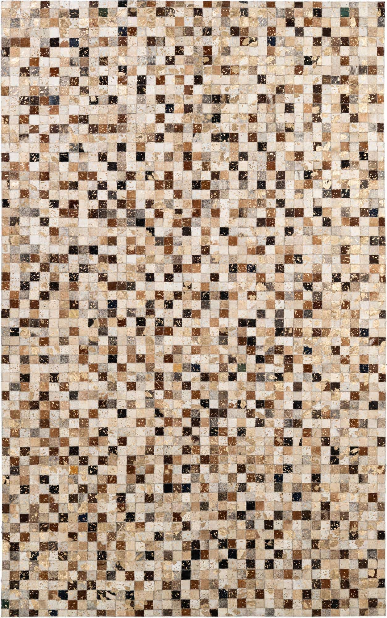 5' 1 x 8' 1 Cowhide - Patchwork Rug