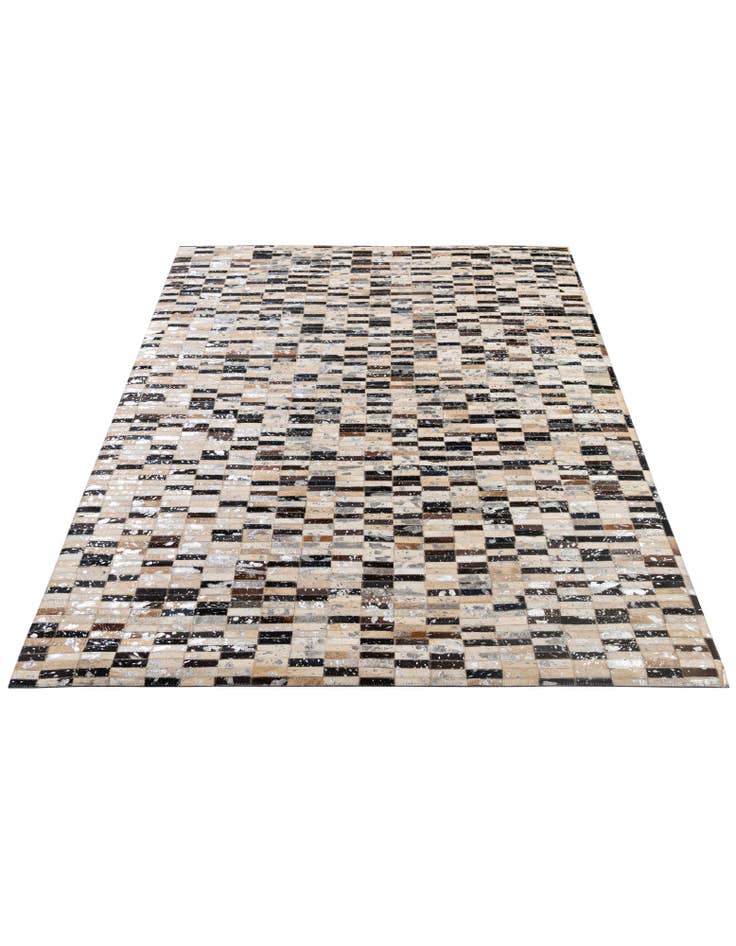 Detail image of 4' 11 x 7' 10 Cowhide - Patchwork Rug