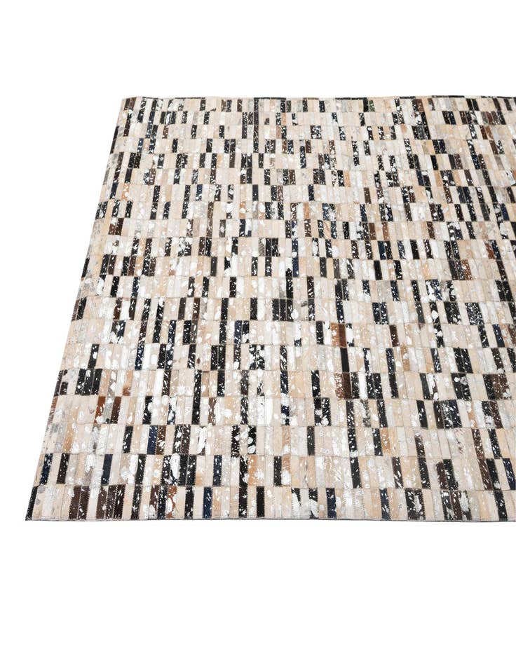 Detail image of 4' 11 x 7' 10 Cowhide - Patchwork Rug