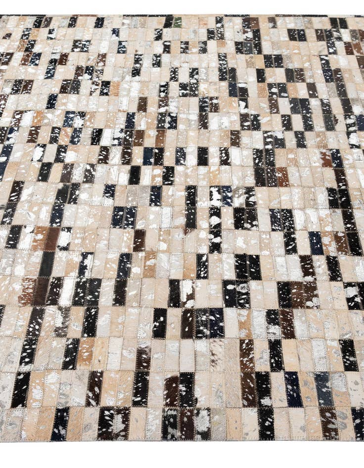 Detail image of 4' 11 x 7' 10 Cowhide - Patchwork Rug