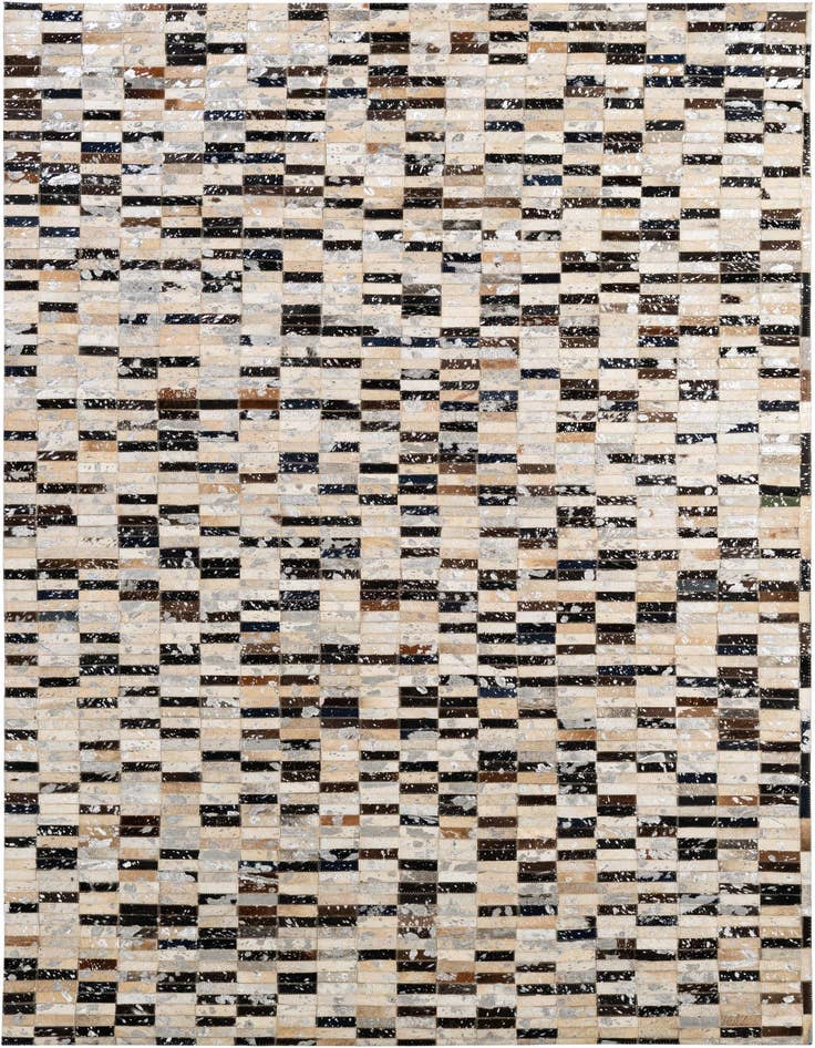Detail image of 4' 11 x 7' 10 Cowhide - Patchwork Rug