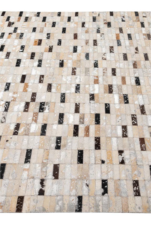 Detail image of 5' 3 x 8' 2 Cowhide - Patchwork Rug