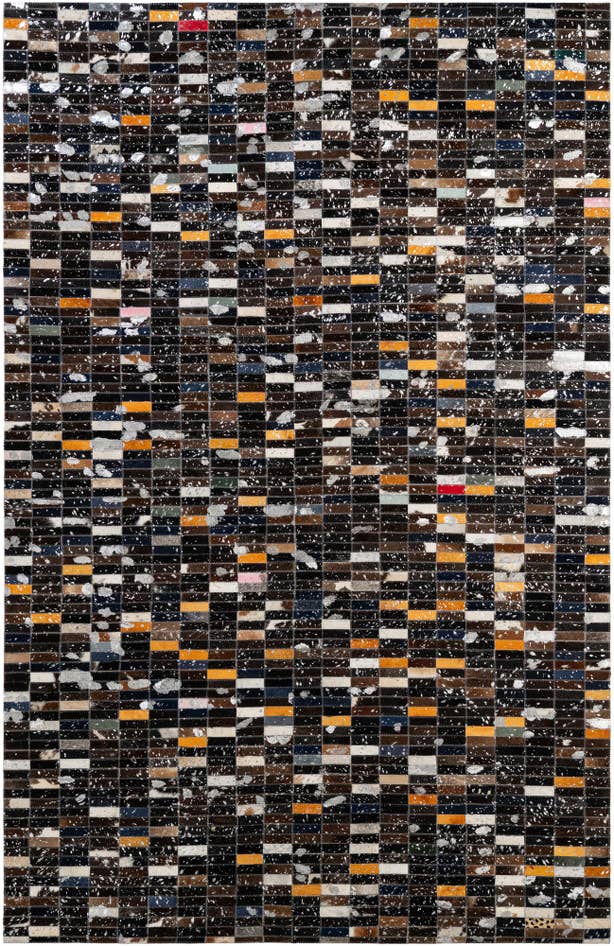 Detail image of 5' 2 x 8' Cowhide - Patchwork Rug