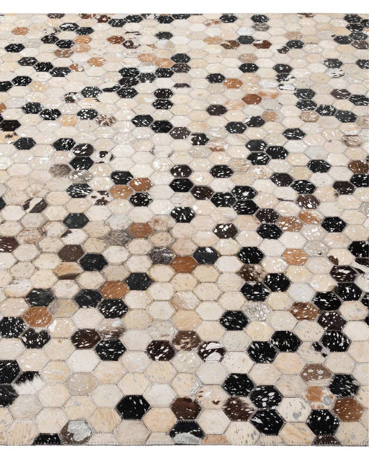 Detail image of 4' 11 x 7' 10 Cowhide - Patchwork Rug