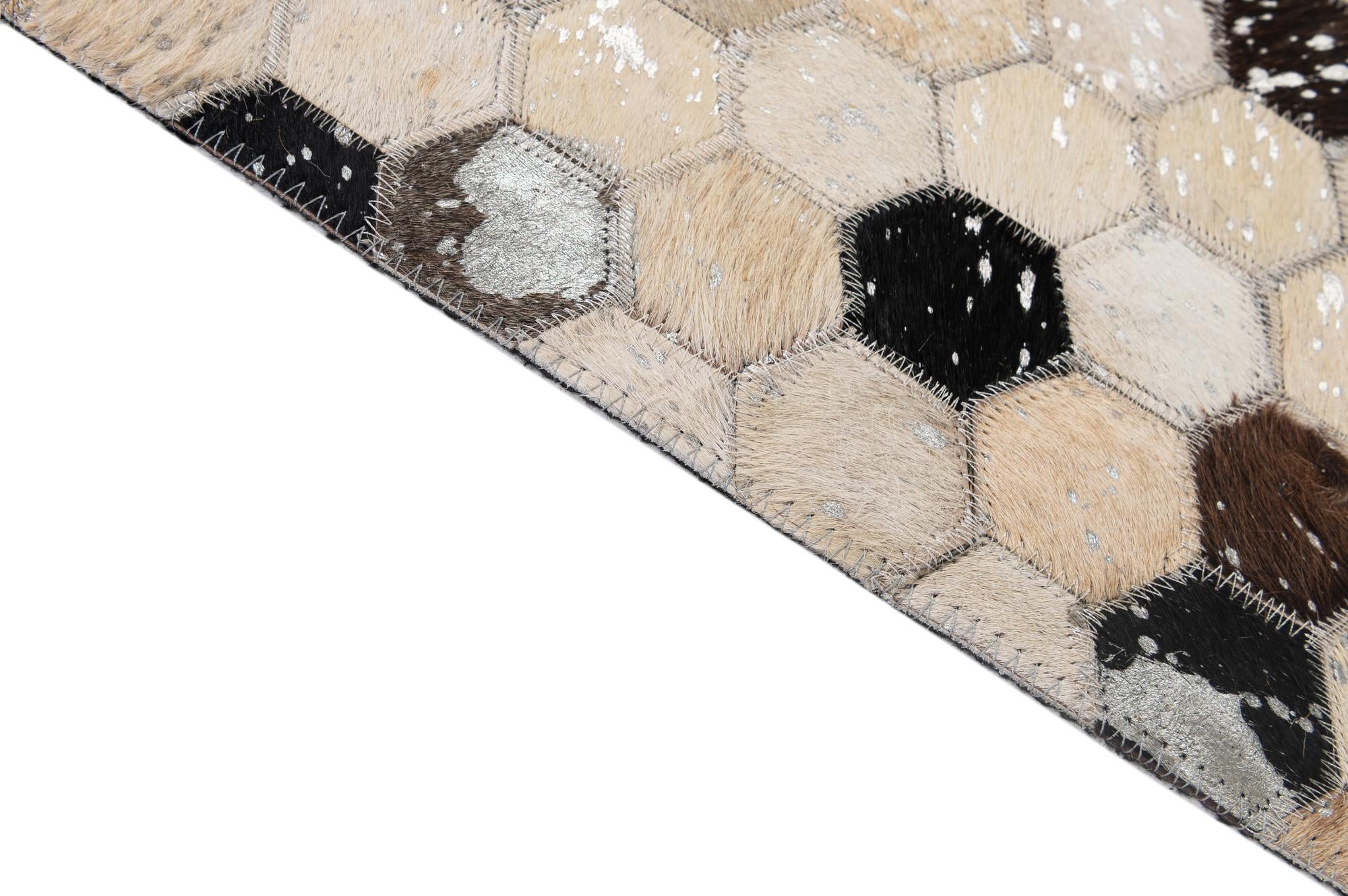 4' 11 x 7' 10 Cowhide - Patchwork Rug