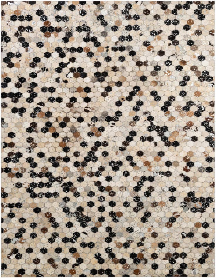 Detail image of 4' 11 x 7' 10 Cowhide - Patchwork Rug