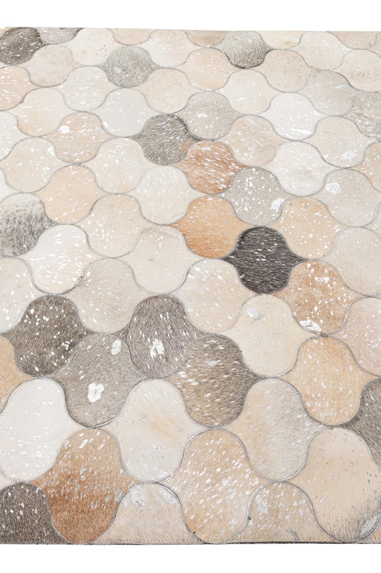 5' x 8' 3 Cowhide - Patchwork Rug