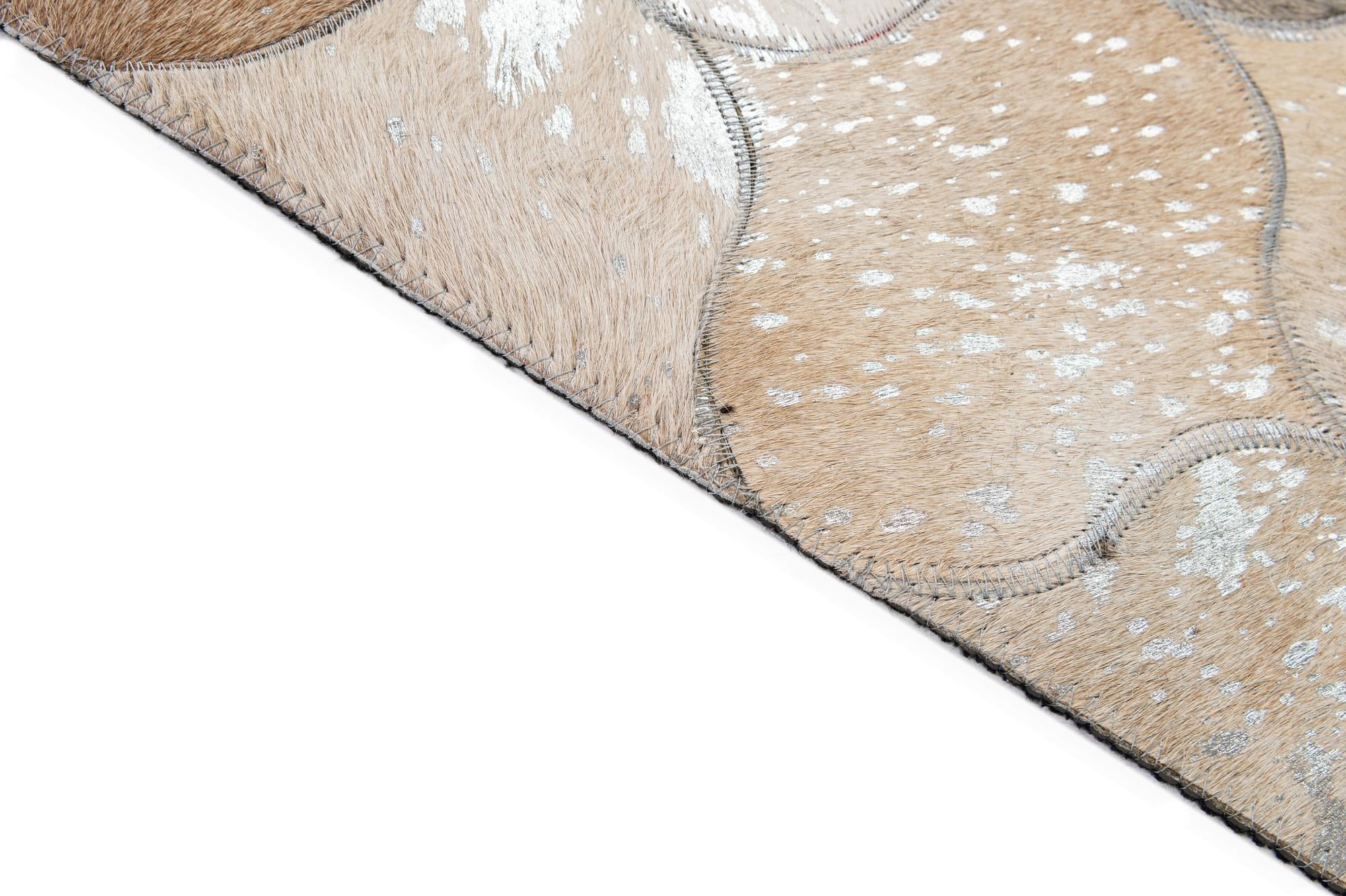 5' x 8' 3 Cowhide - Patchwork Rug