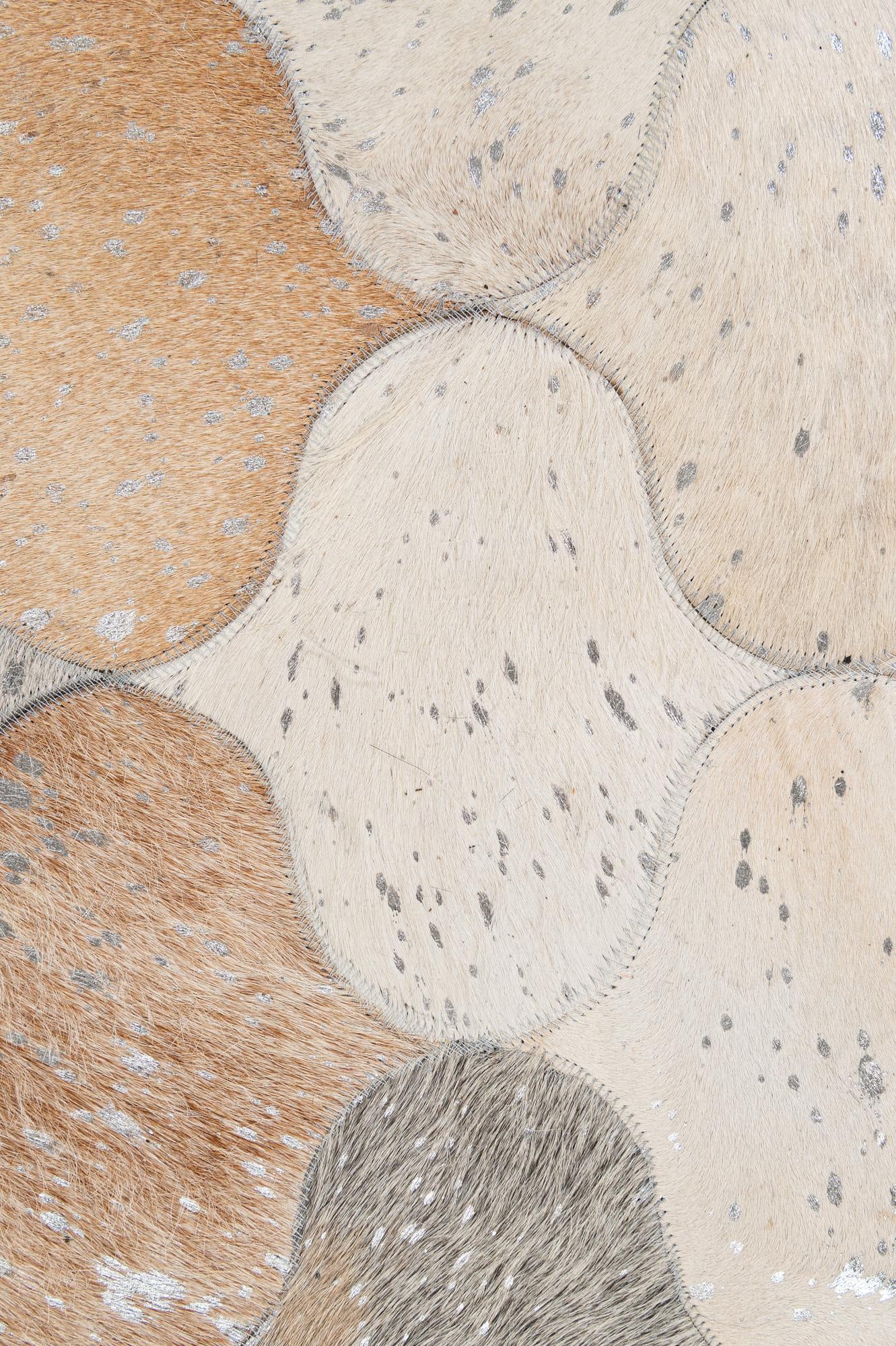 5' x 8' 3 Cowhide - Patchwork Rug