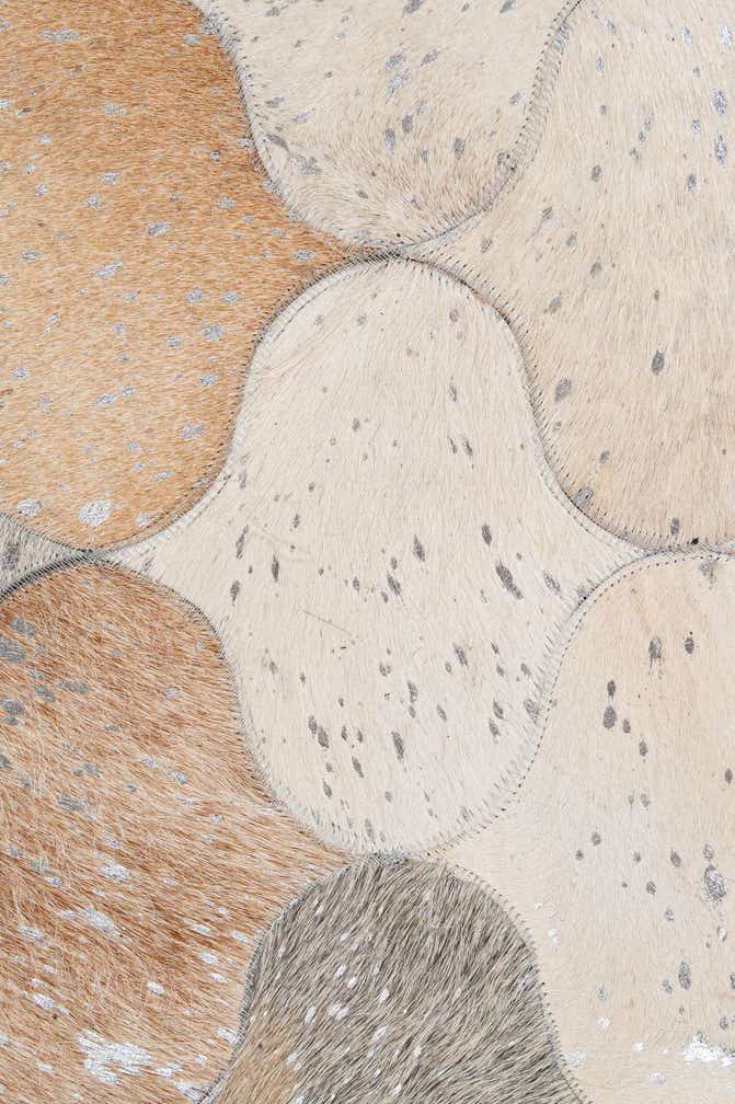 5' x 8' 3 Cowhide - Patchwork Rug