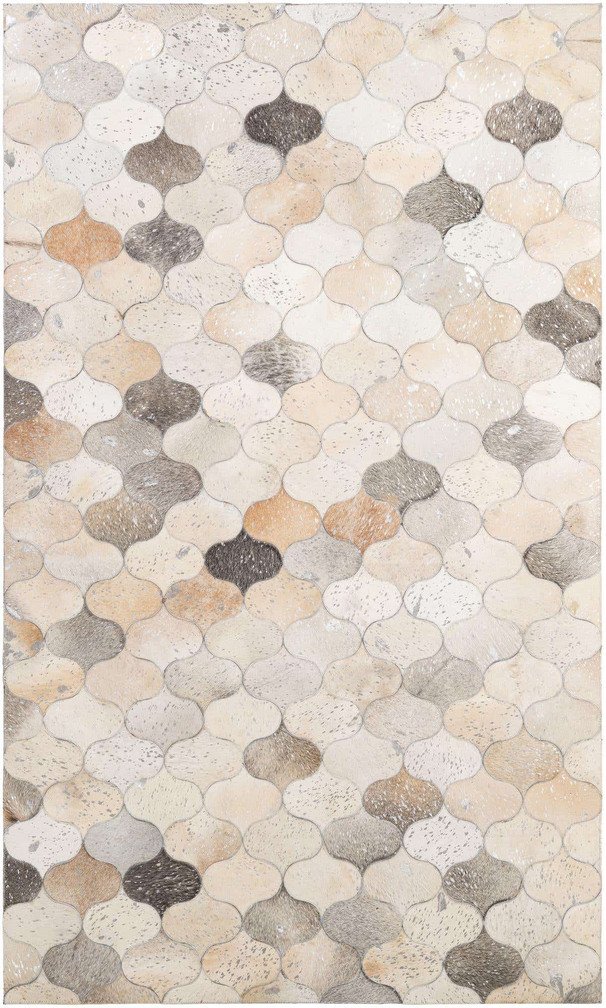 5' x 8' 3 Cowhide - Patchwork Rug