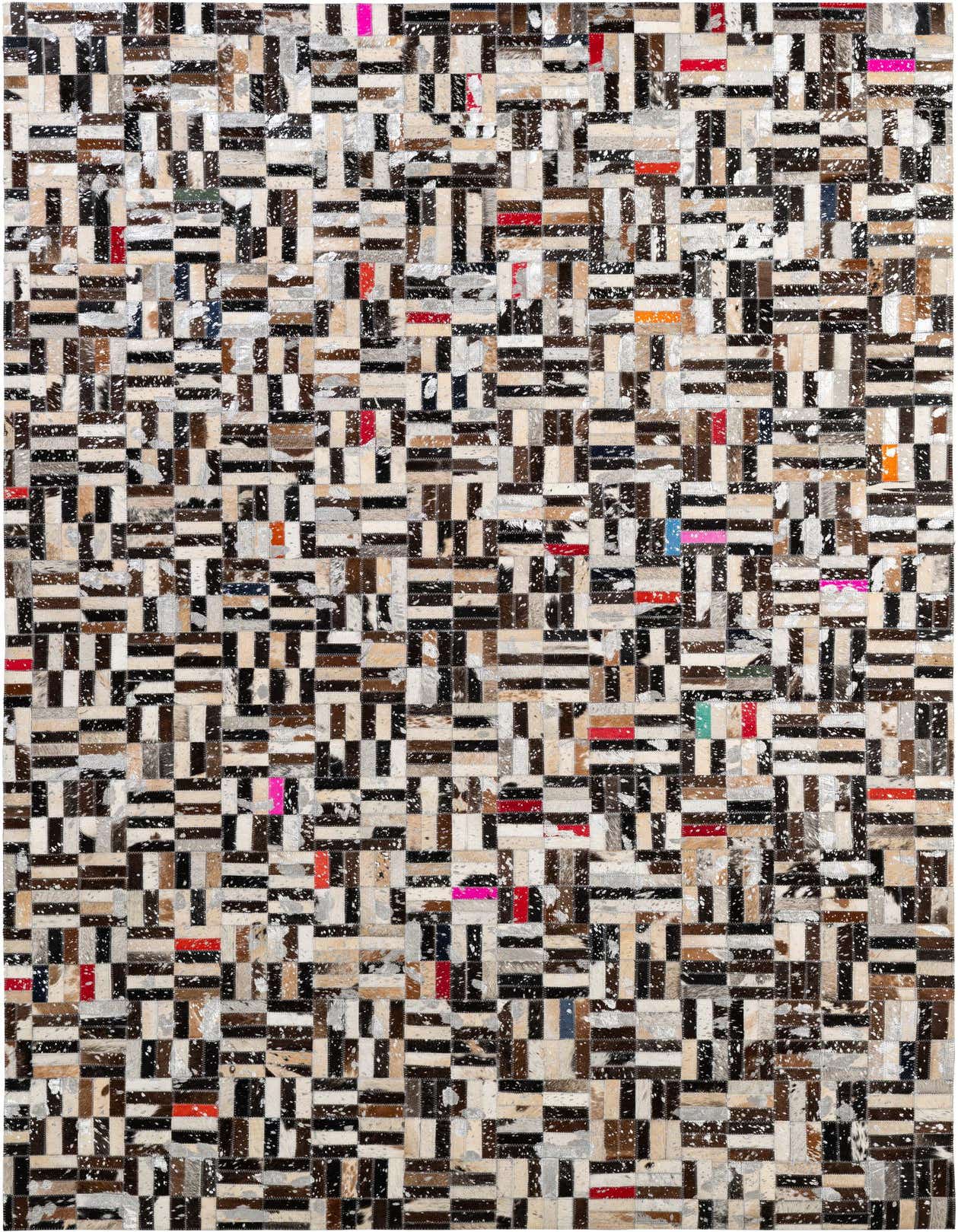 Primary image 5' 2 x 8' Cowhide - Patchwork Rug