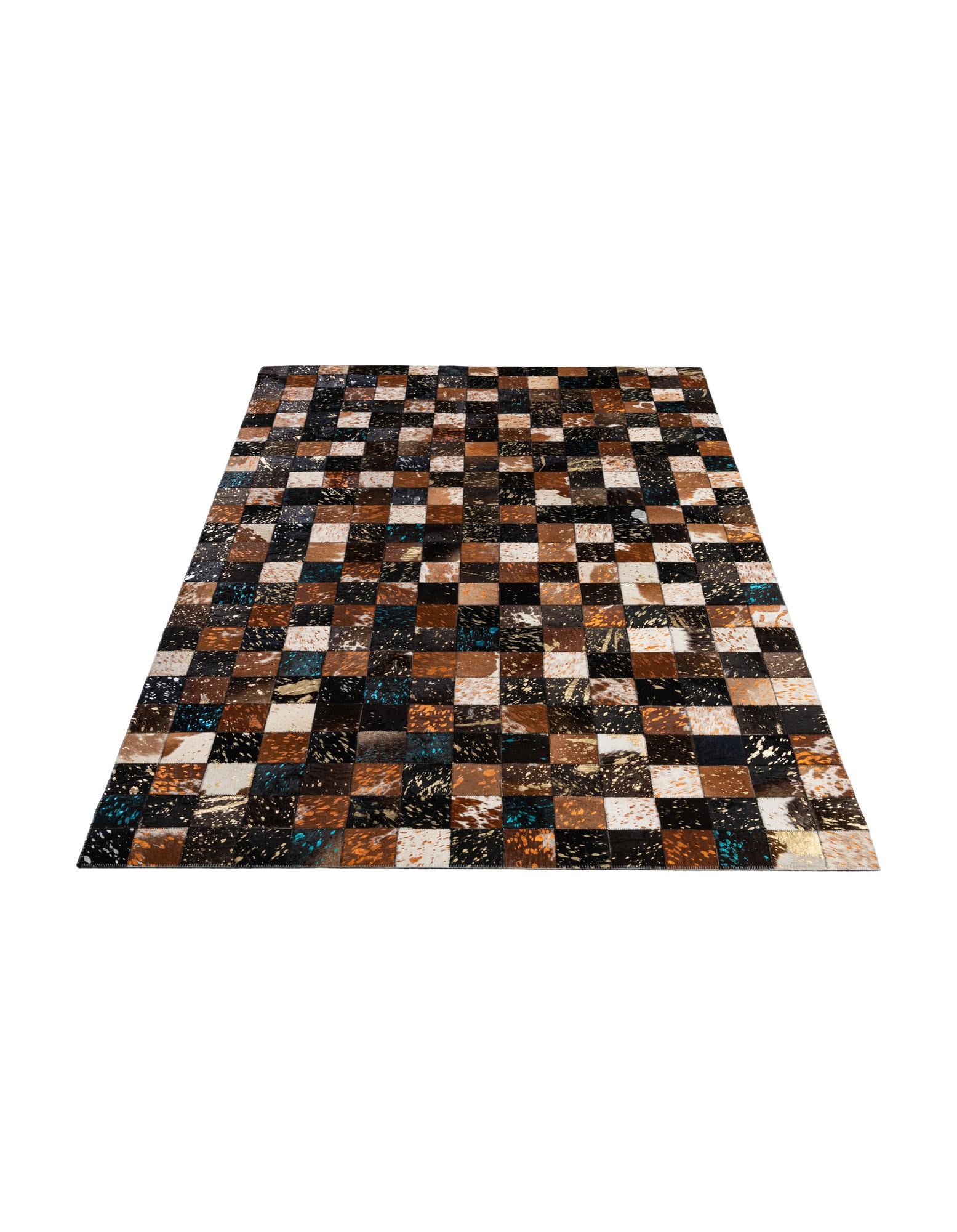 4' 11 x 7' 10 Cowhide - Patchwork Rug