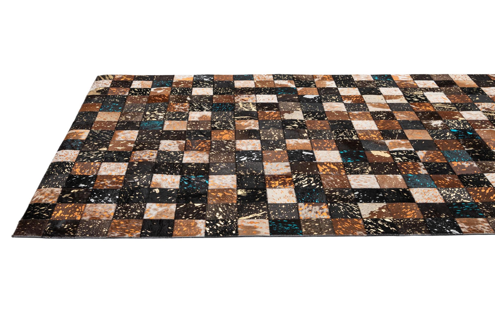 4' 11 x 7' 10 Cowhide - Patchwork Rug