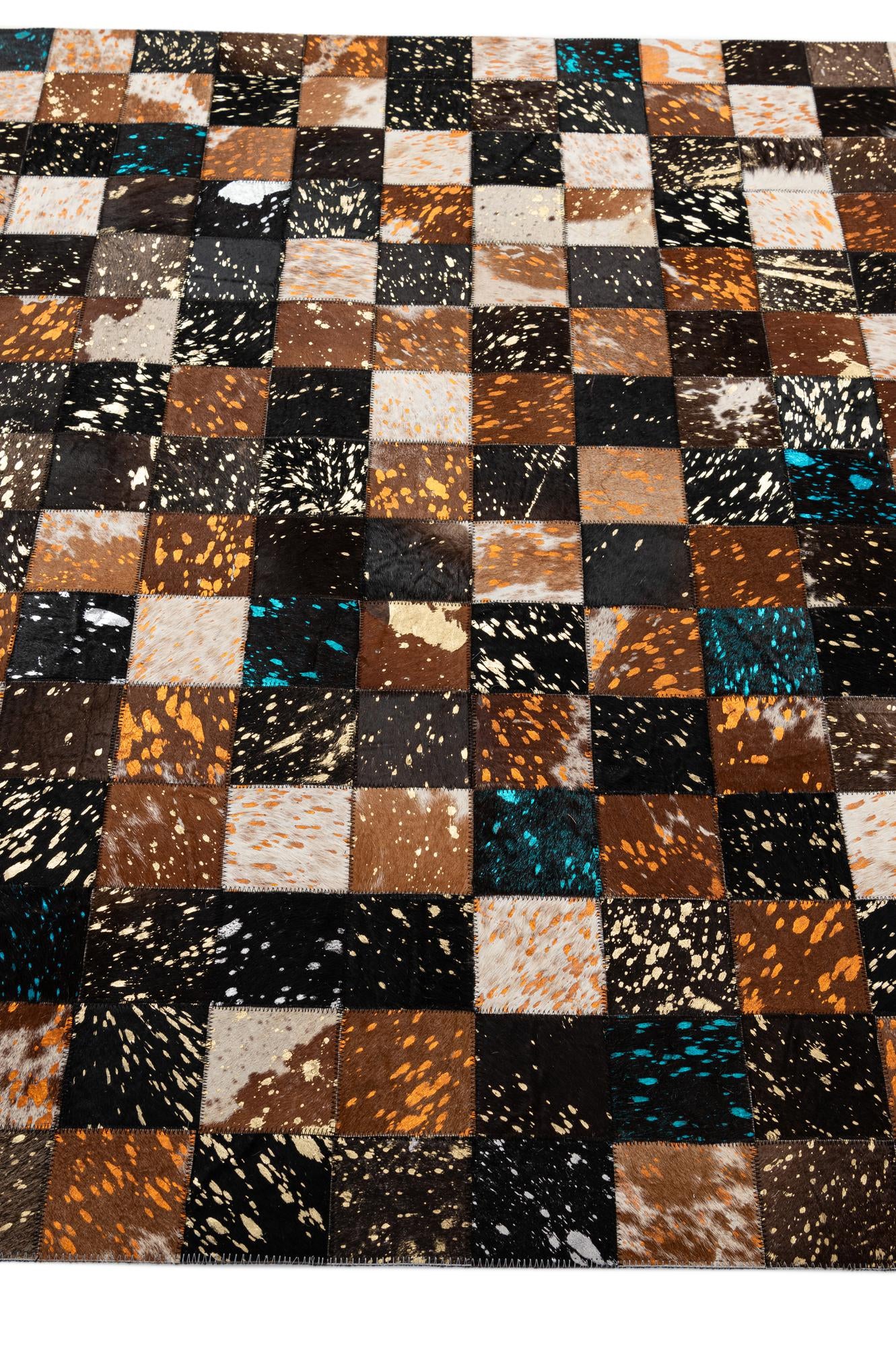 4' 11 x 7' 10 Cowhide - Patchwork Rug