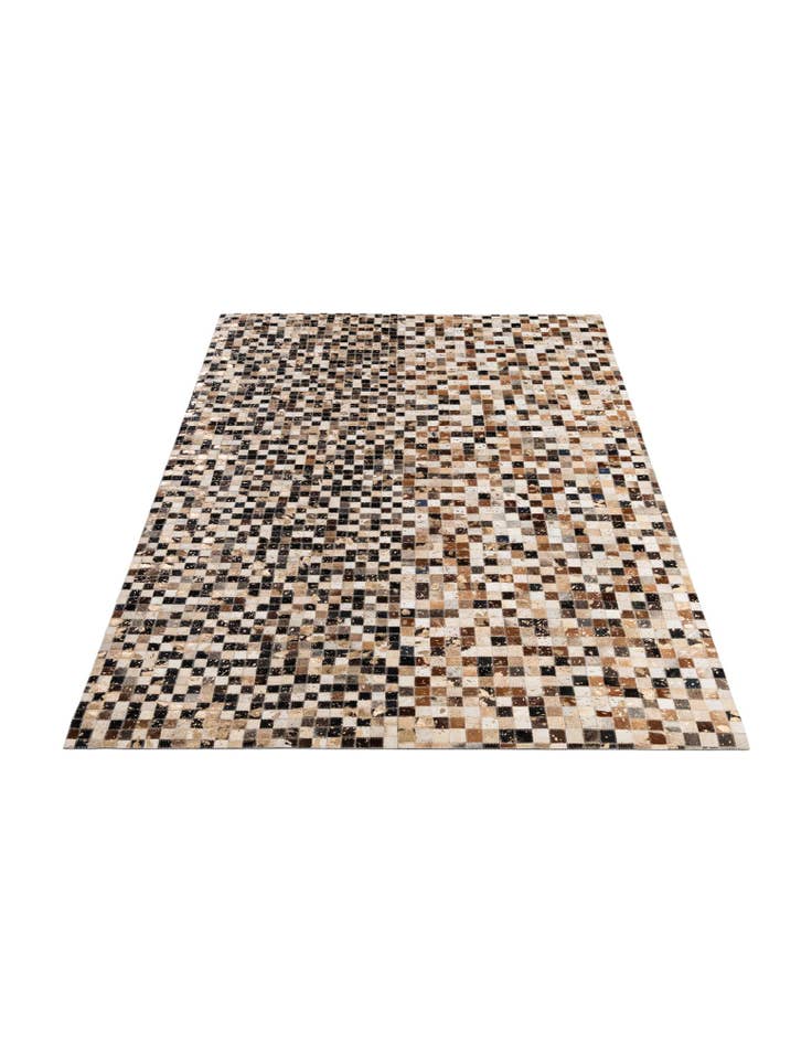 Detail image of 5' 1 x 8' Cowhide - Patchwork Rug