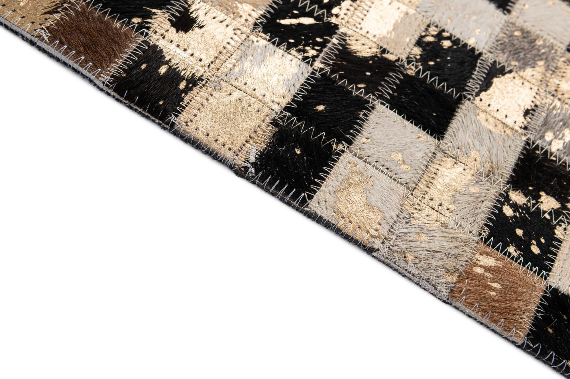 5' 1 x 8' Cowhide - Patchwork Rug