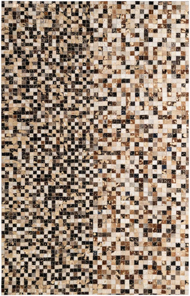 Detail image of 5' 1 x 8' Cowhide - Patchwork Rug