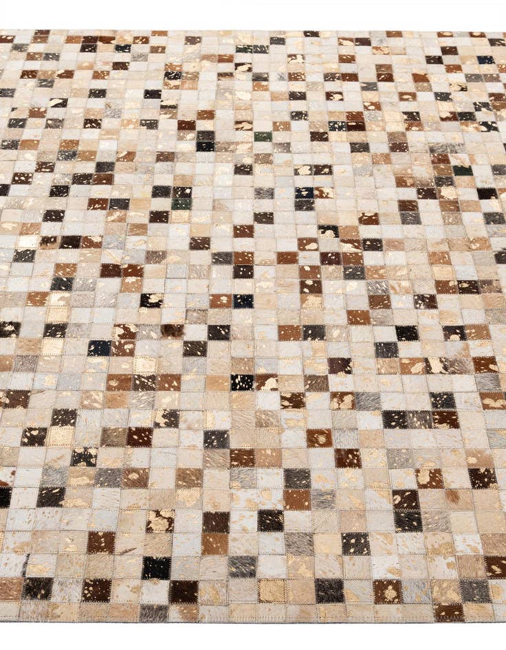 Detail image of 5' 1 x 8' 1 Cowhide - Patchwork Rug