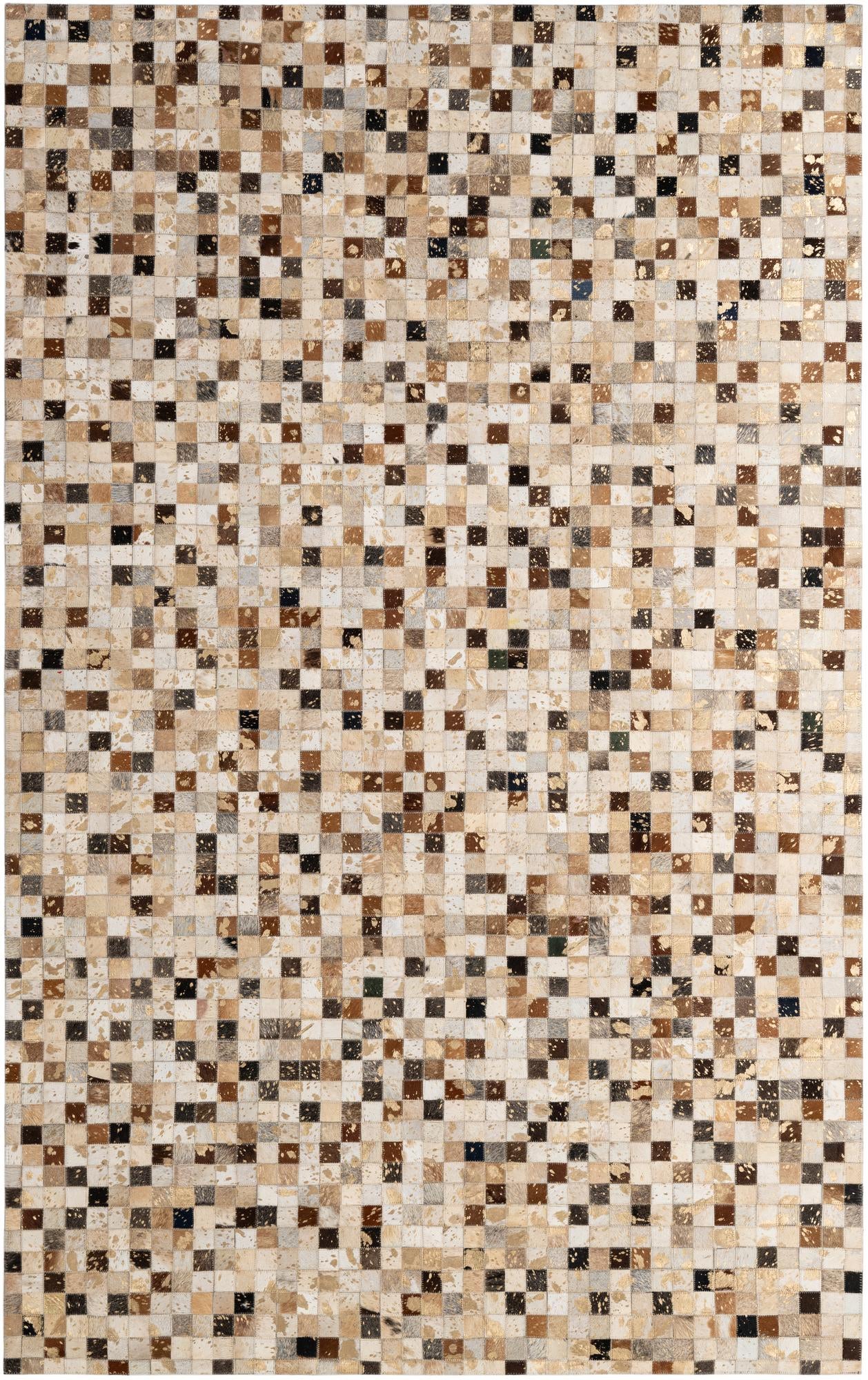 5' 1 x 8' 1 Cowhide - Patchwork Rug