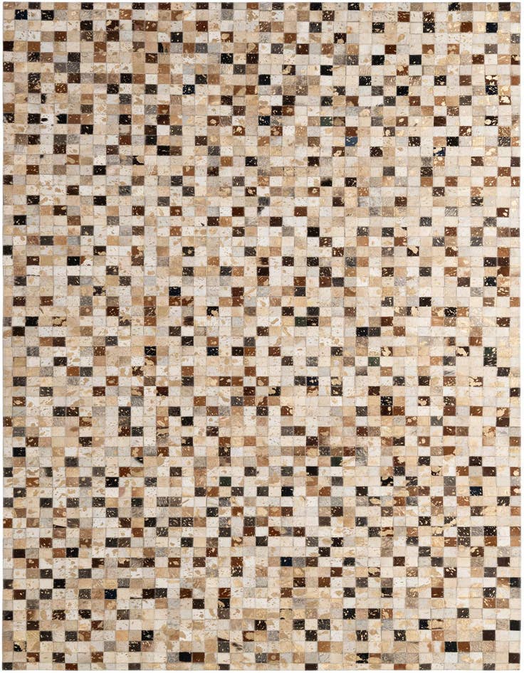 Detail image of 5' 1 x 8' 1 Cowhide - Patchwork Rug
