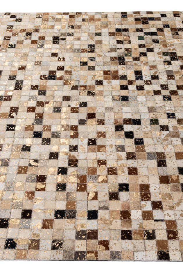 Detail image of 5' 2 x 8' 2 Cowhide - Patchwork Rug