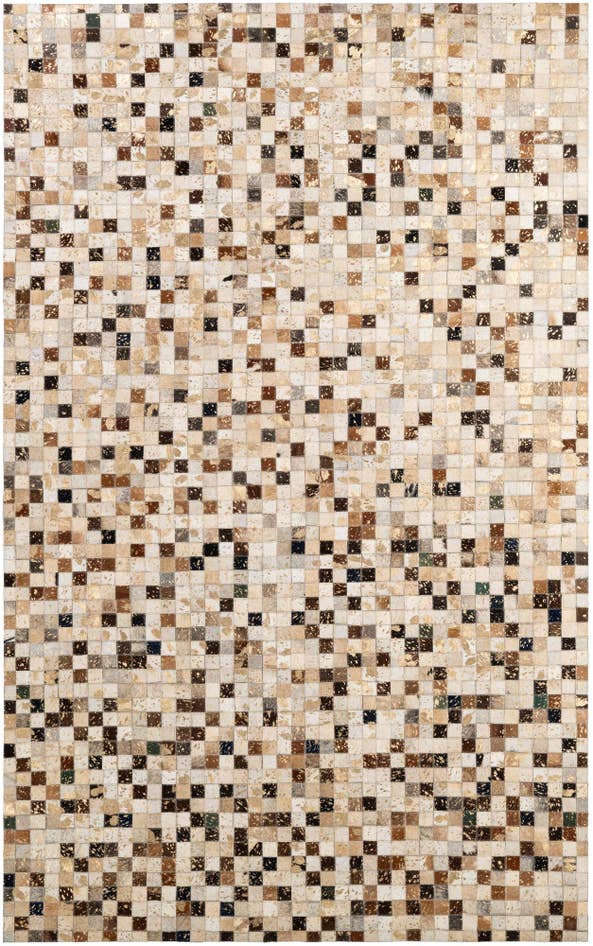 Detail image of 5' 2 x 8' 2 Cowhide - Patchwork Rug