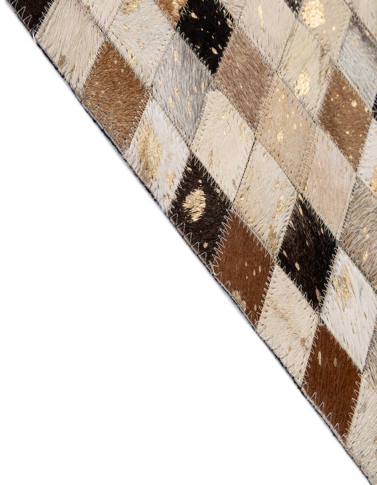 Detail image of 5' 2 x 8' 3 Cowhide - Patchwork Rug