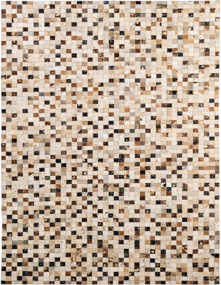 Detail image of 5' 2 x 8' 3 Cowhide - Patchwork Rug