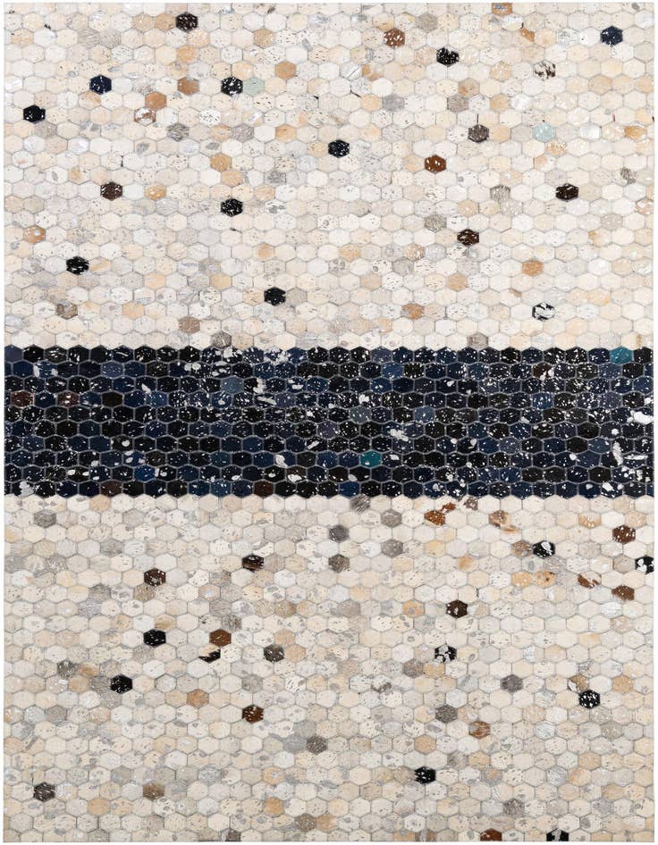 Detail image of 5' 1 x 7' 11 Cowhide - Patchwork Rug