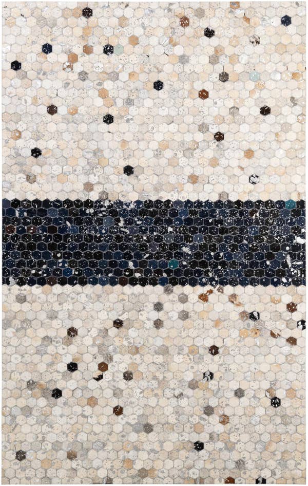 Detail image of 5' 1 x 7' 11 Cowhide - Patchwork Rug