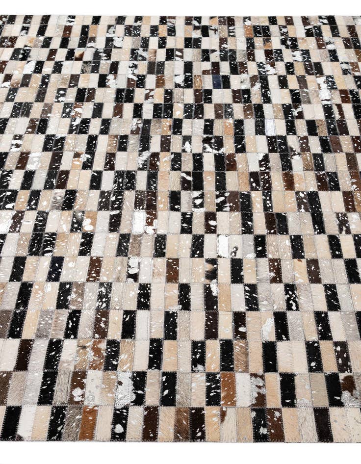 Detail image of 5' 3 x 8' 1 Cowhide - Patchwork Rug