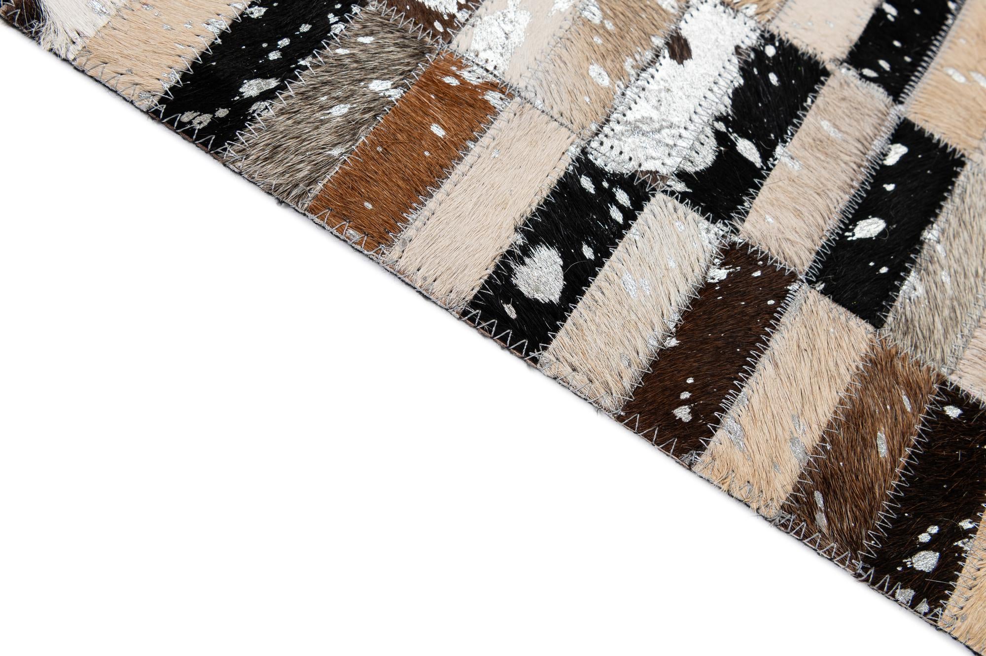 5' 3 x 8' 1 Cowhide - Patchwork Rug