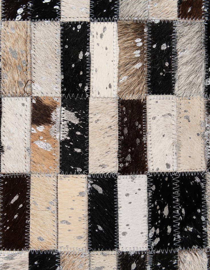 Detail image of 5' 3 x 8' 1 Cowhide - Patchwork Rug