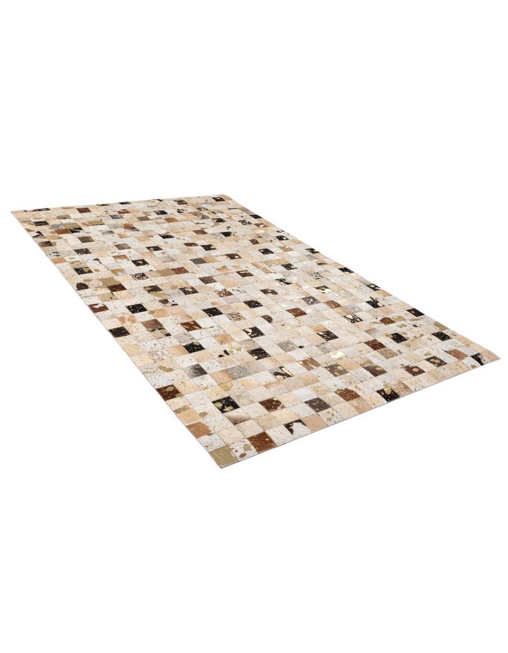 Detail image of 5' 1 x 8' Cowhide - Patchwork Rug