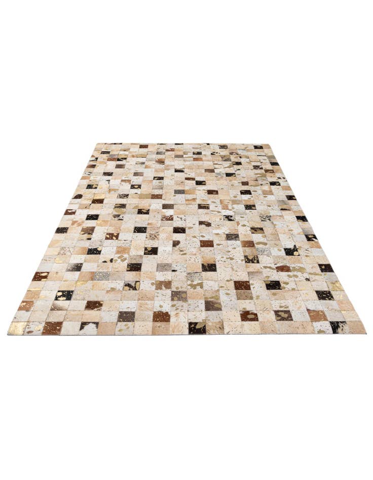 Detail image of 5' 1 x 8' Cowhide - Patchwork Rug