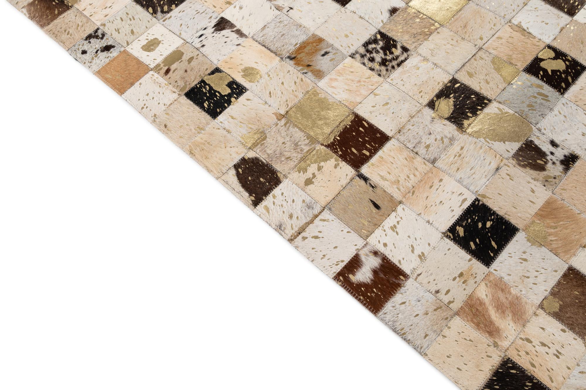 5' 1 x 8' Cowhide - Patchwork Rug