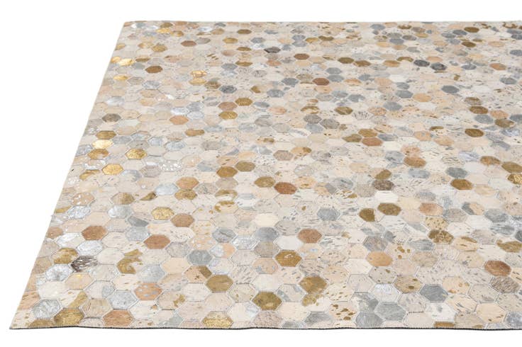 Detail image of 5' x 8' Cowhide - Patchwork Rug