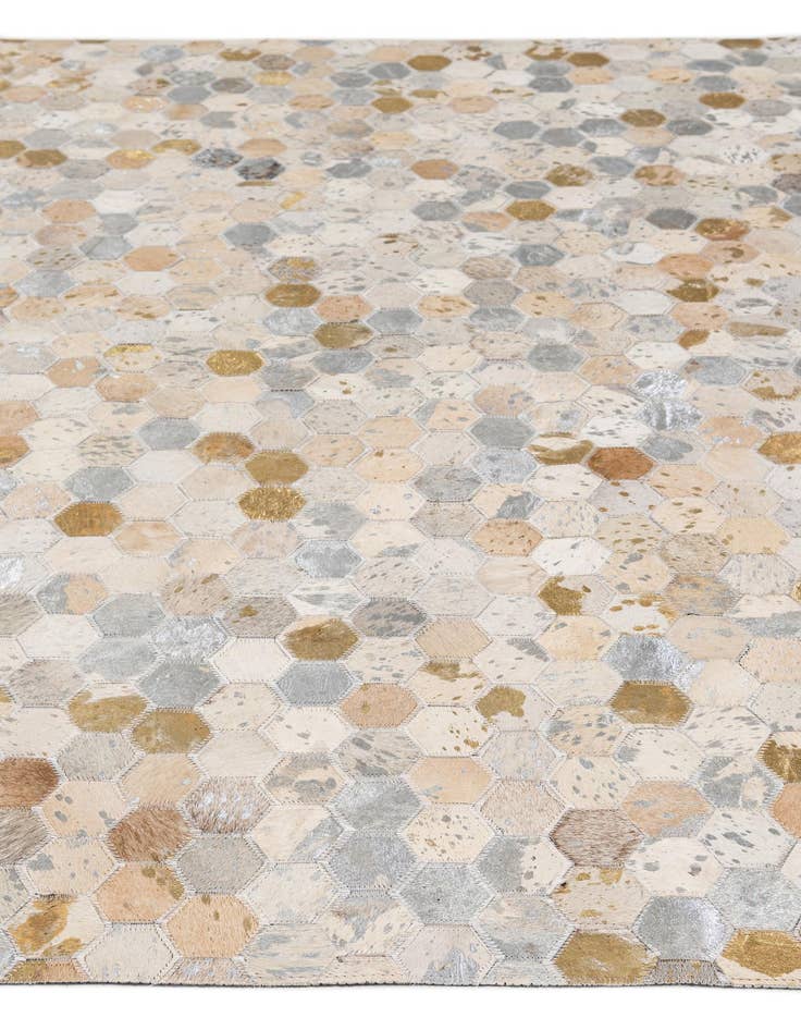 Detail image of 5' x 8' Cowhide - Patchwork Rug