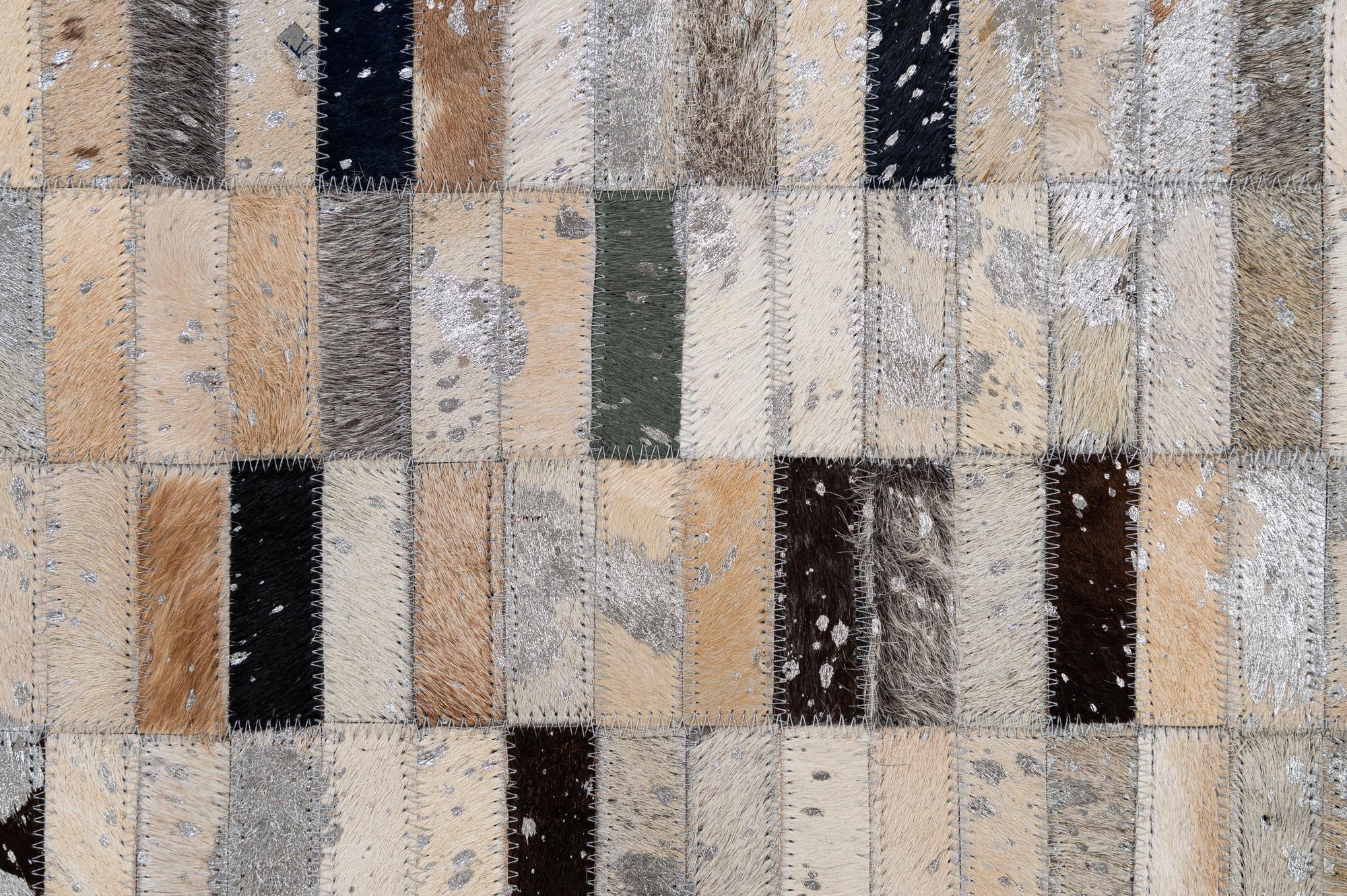 5' 1 x 8' 1 Cowhide - Patchwork Rug