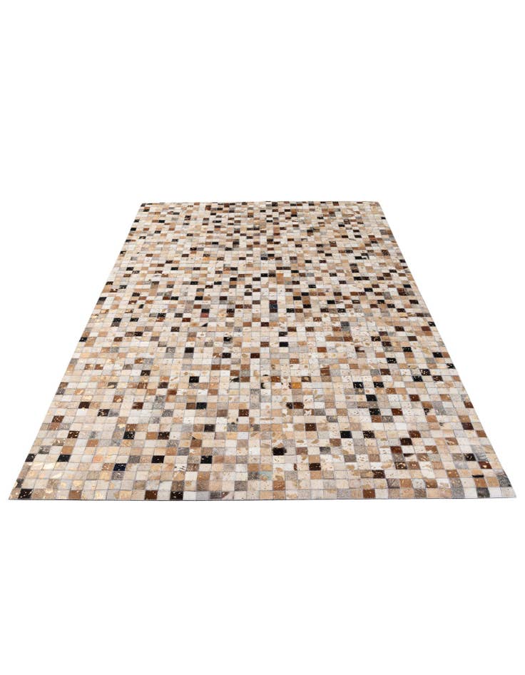 Detail image of 4' 11 x 7' 10 Cowhide - Patchwork Rug