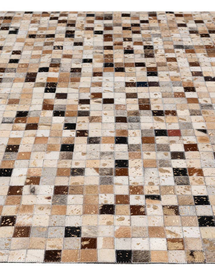 Detail image of 4' 11 x 7' 10 Cowhide - Patchwork Rug