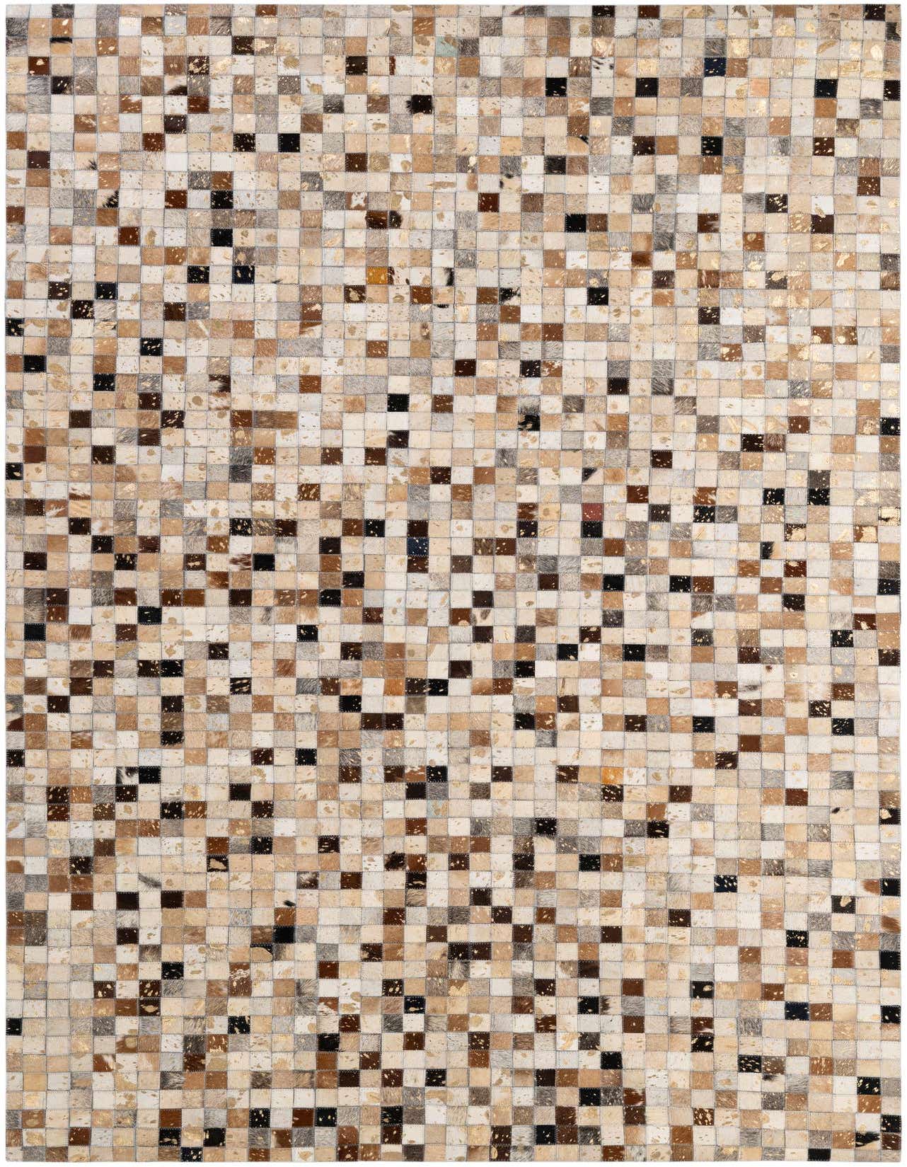 Primary image 4' 11 x 7' 10 Cowhide - Patchwork Rug
