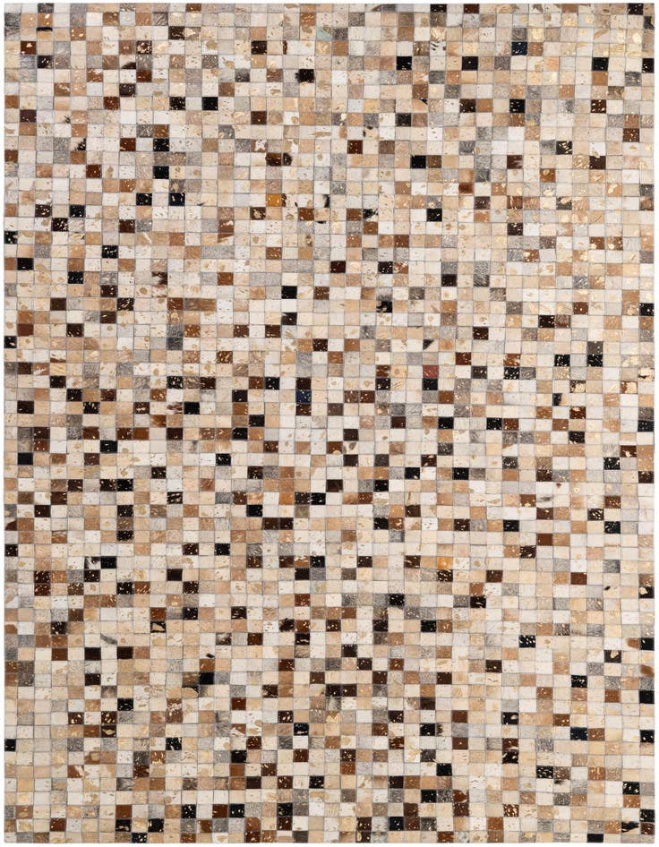 Detail image of 4' 11 x 7' 10 Cowhide - Patchwork Rug